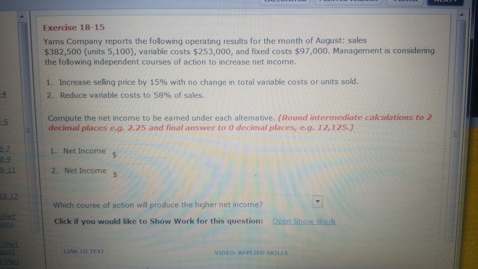 Solved Exercise 1815 Yams Company reports the following