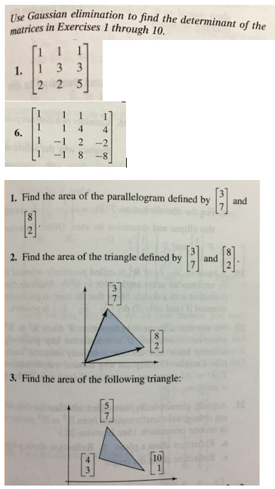 Solved Use Gaussian elimination to find the determinant of | Chegg.com