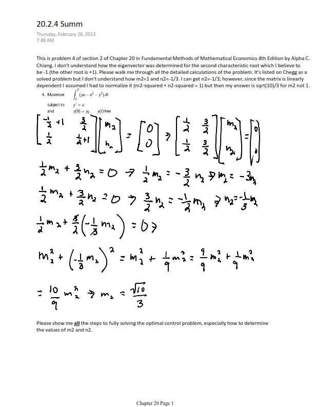 Solved This Is Problem 4 Of Section 2 Of Chapter 20 In | Chegg.com