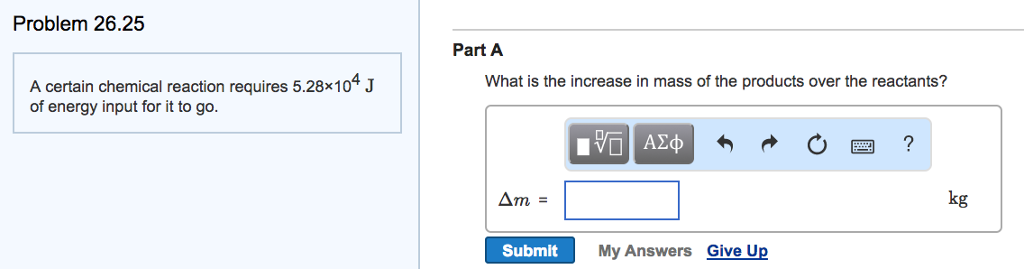 Solved Problem 26.25 Part A What is the increase in mass of | Chegg.com