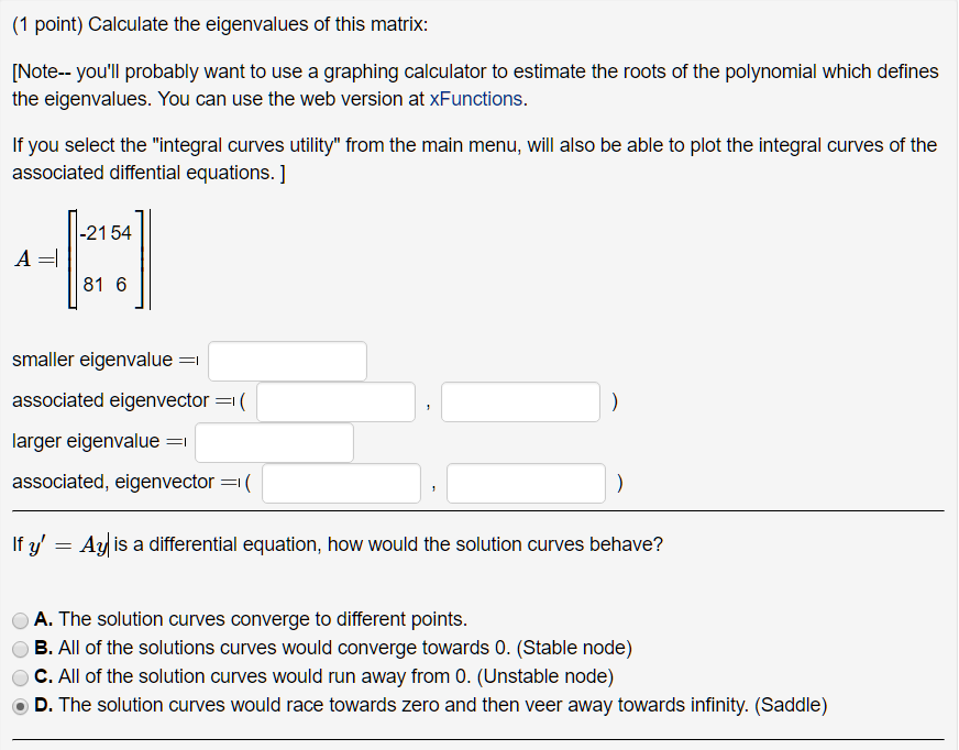 Eigenvalues Calculator Setting Up Eigenvalue In Mathcad PTC