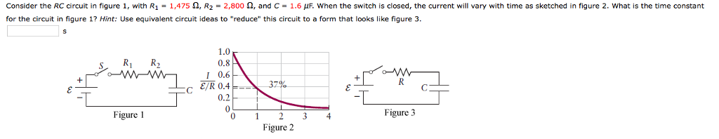 Solved consider the RC circuit in figure 1 with R1 1,475 Ω | Chegg.com