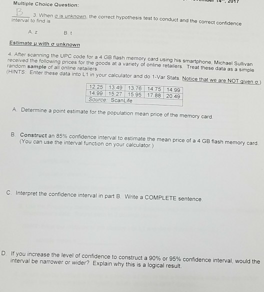 Solved Multiple Choice Question 2 3 When Is Unknown The Chegg
