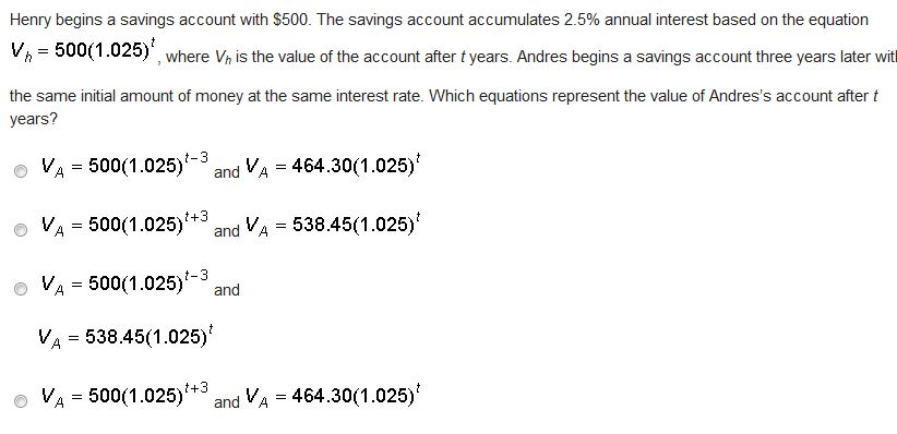 Solved Henry begins a savings account with $500. The savings