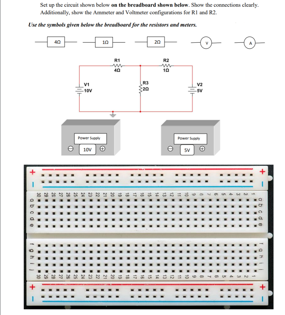 Solved Set Up The Circuit Shown Below On The Breadboard | Chegg.com