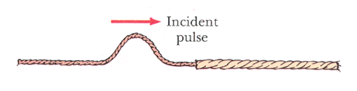 Solved A wave pulse travels along a thin rope that is | Chegg.com