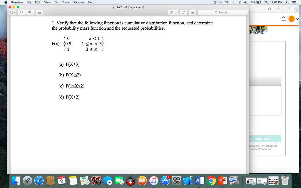 Solved Verify that the following function is cumulative | Chegg.com