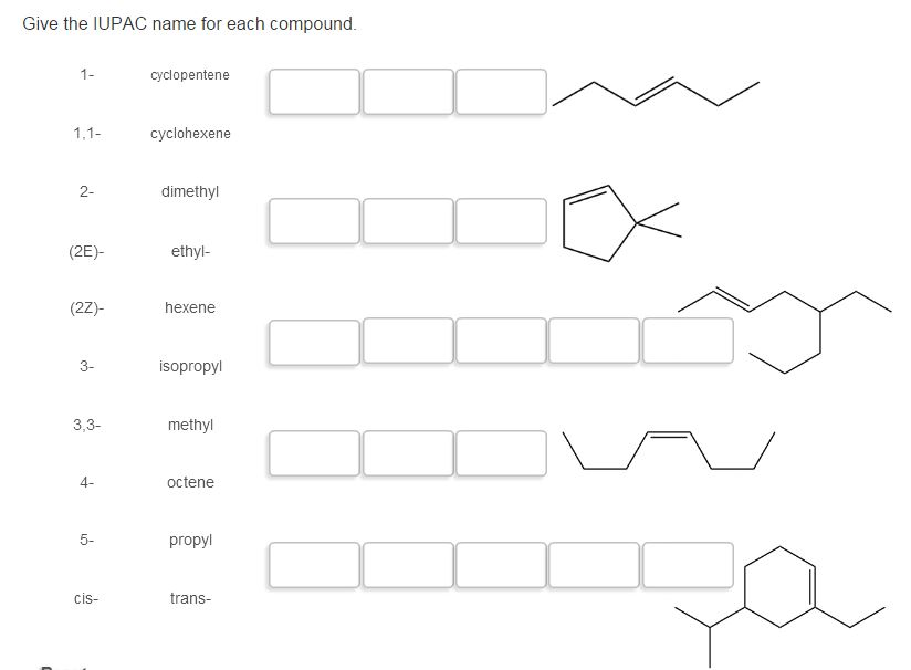 Solved Give The Iupac Name For Each Compounds 9519