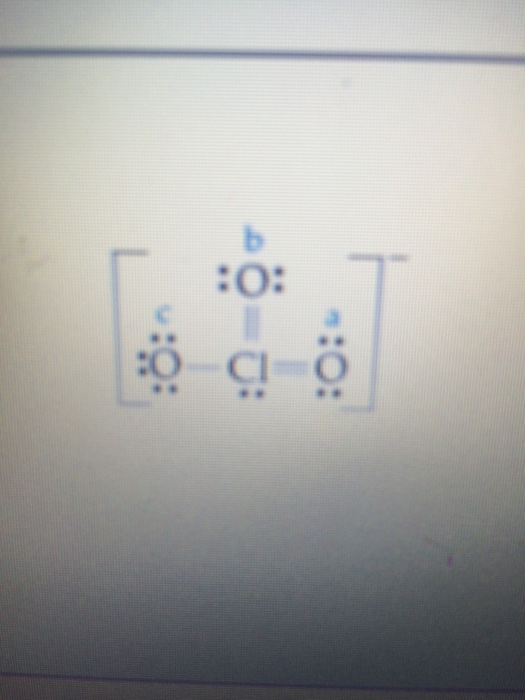 Solved What is the formal charge on the atom Cl in ClO3?