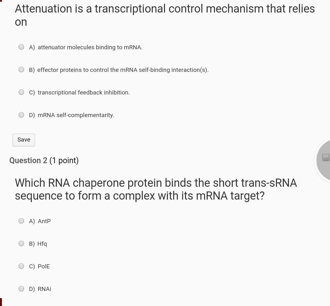 Solved Attenuation is a transcriptional control mechanism