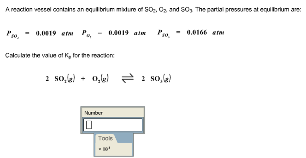 Solved A reaction vessel contains an equilibrium mixture of