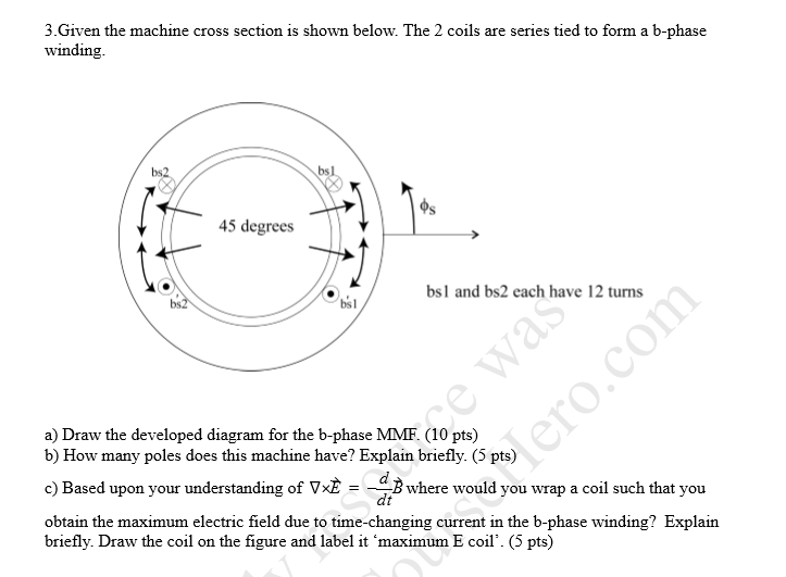 Solved 3.Given The Machine Cross Section Is Shown Below. The | Chegg.com