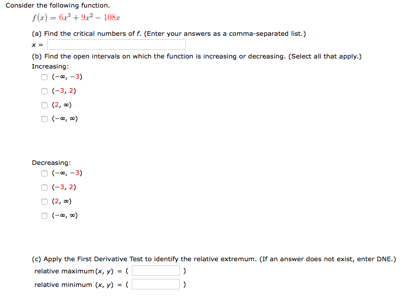 solved-consider-the-following-function-f-x-6x-3-9x-2-chegg