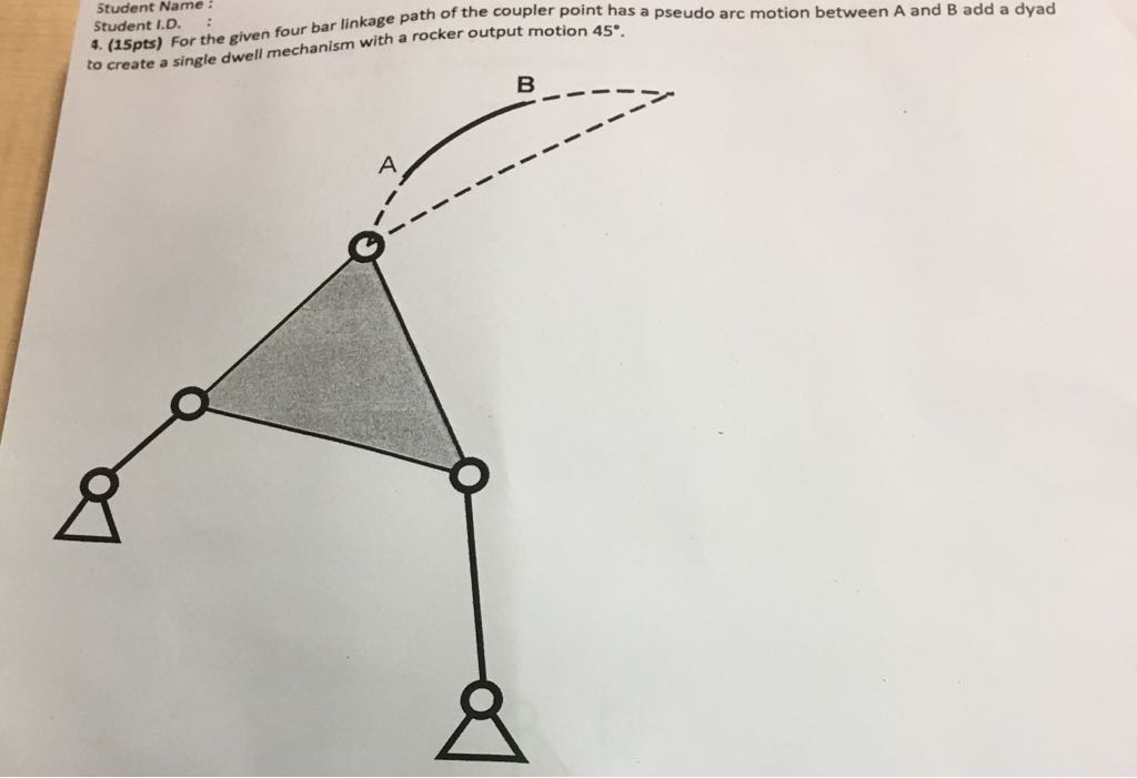 For the given four bar linkage path of the coupler | Chegg.com
