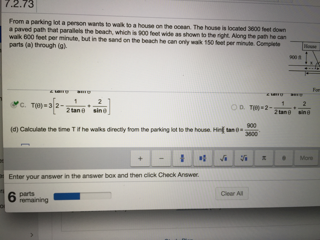 Solved From A Parking Lot A Person Wants To Walk To A House | Chegg.com