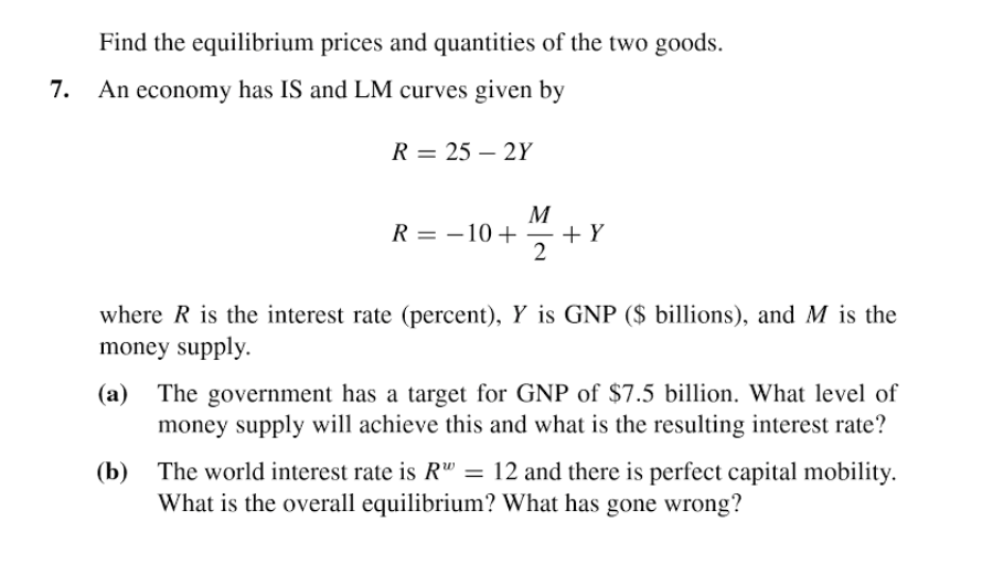 Solved Find the equilibrium prices and quantities of the two | Chegg.com