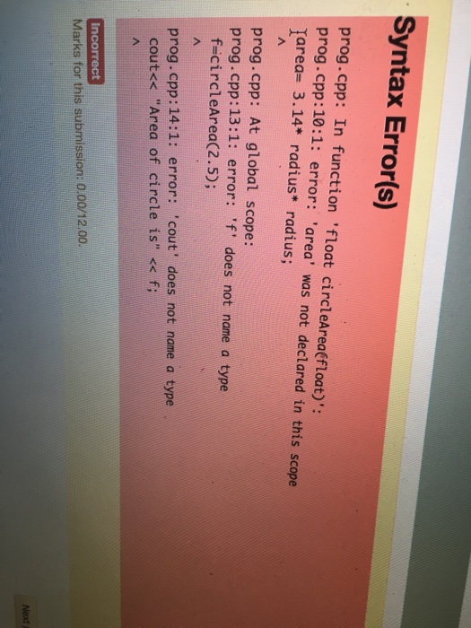 Solved Write a function that calculates the area of a | Chegg.com