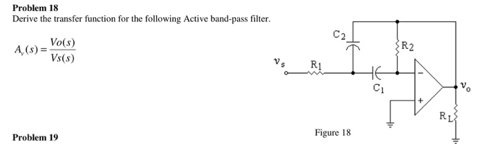 Solved Derive the transfer function for the following Active | Chegg.com