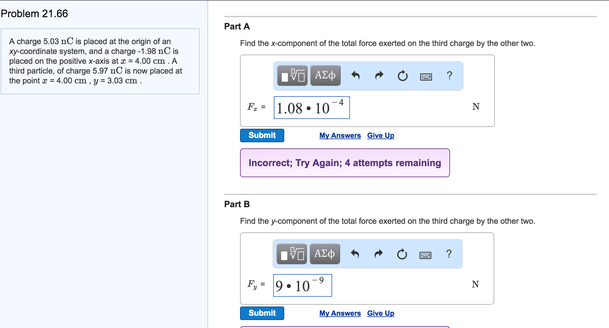 Solved A charge 5.03 nC is placed at the origin of an | Chegg.com