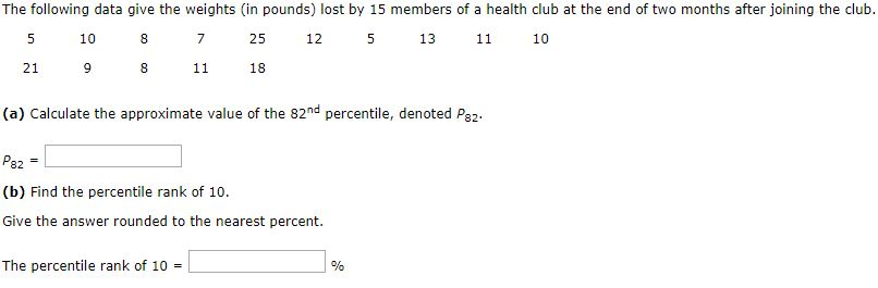 Solved The following data give the weights (in pounds) lost | Chegg.com