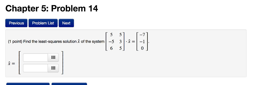 Solved Chapter 5: Problem 14 Previous Problem List Next (1 | Chegg.com