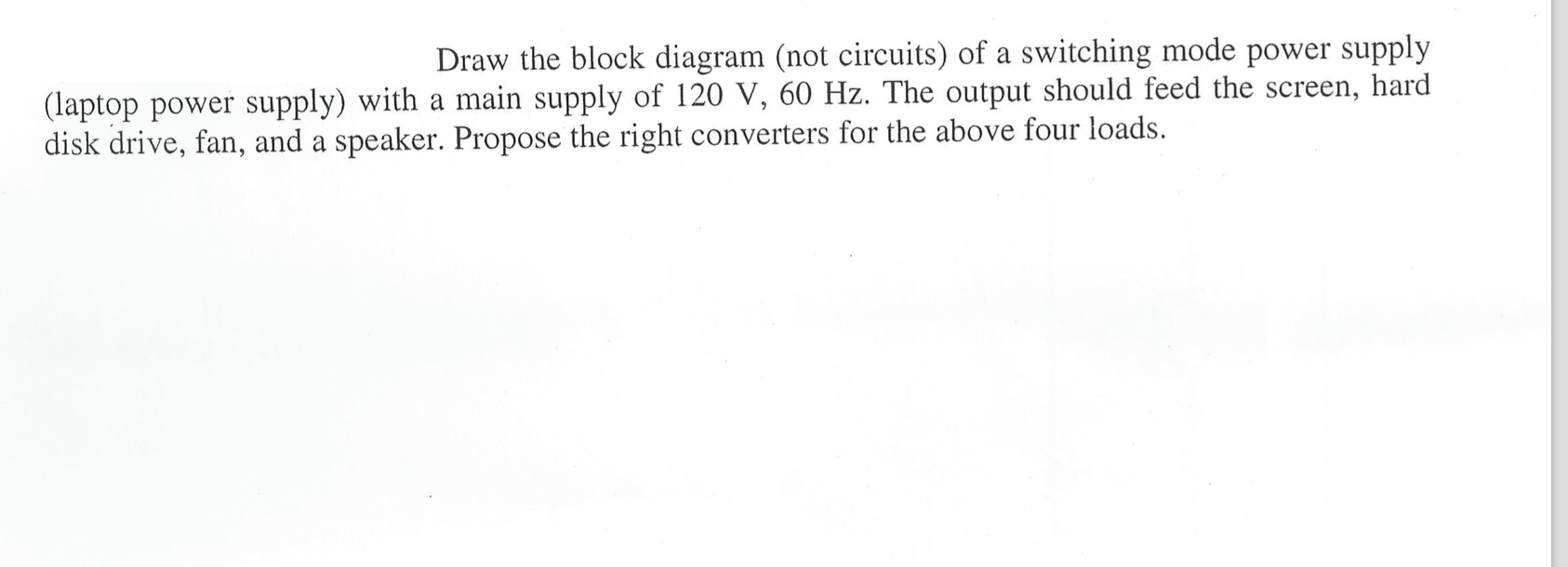 Solved Draw the block diagram (not circuits) of a switching | Chegg.com