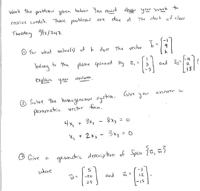 Solved Work the problem given below. You must show your work | Chegg.com
