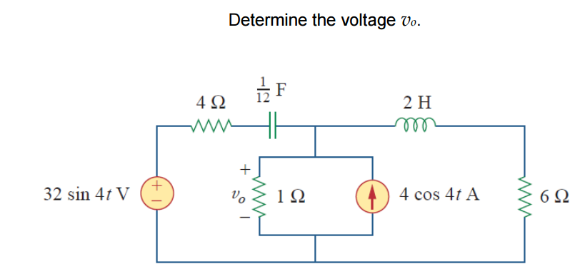 Solved Determine the voltage V_0. | Chegg.com