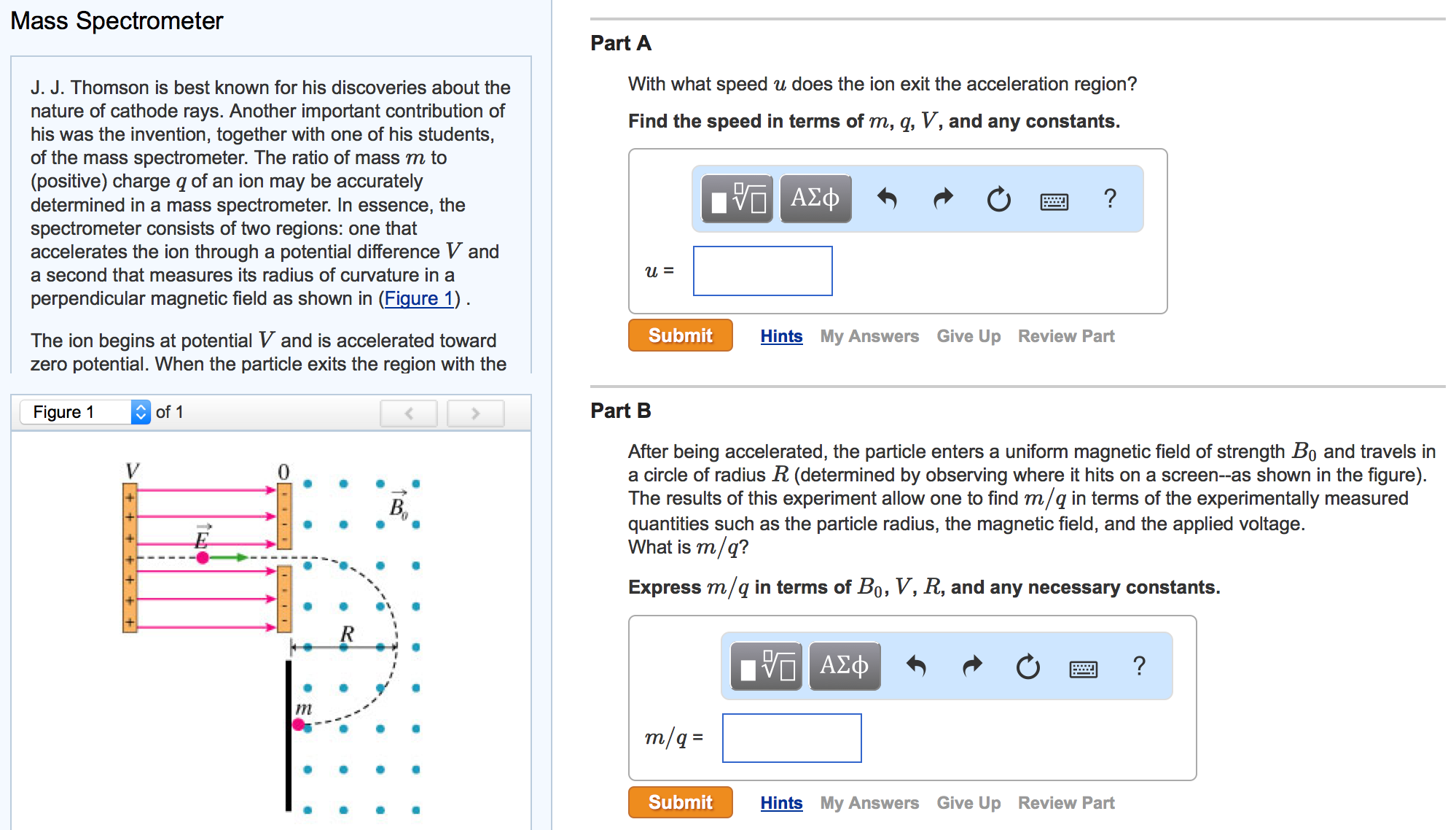 Solved Mass Spectrometer J. J. Thomson is best known for his