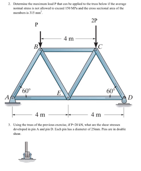 Solved Determine the maximum load P that can be applied to | Chegg.com