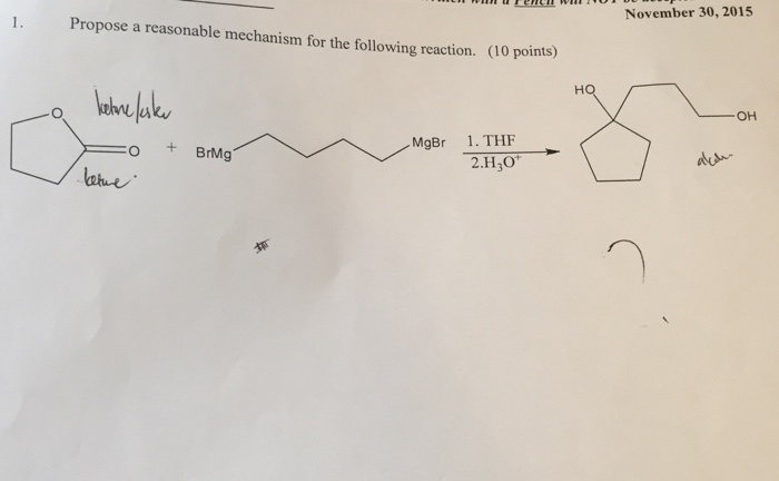 Solved Propose a reasonable mechanism for the following | Chegg.com