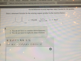 Solved Draw a structural formula for the missing organic | Chegg.com