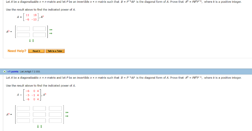 Solved Let A Be A Diagonalizable N Times N Matrix And Let P | Chegg.com