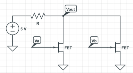 Solved A circuit containing two FET transistors is shown | Chegg.com