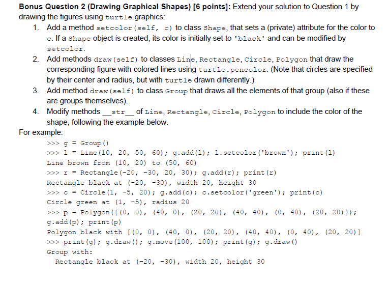 python question extend question! import math class | Chegg.com