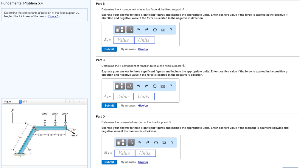 Solved Fundamental Problem 5.4 Determine the components of | Chegg.com