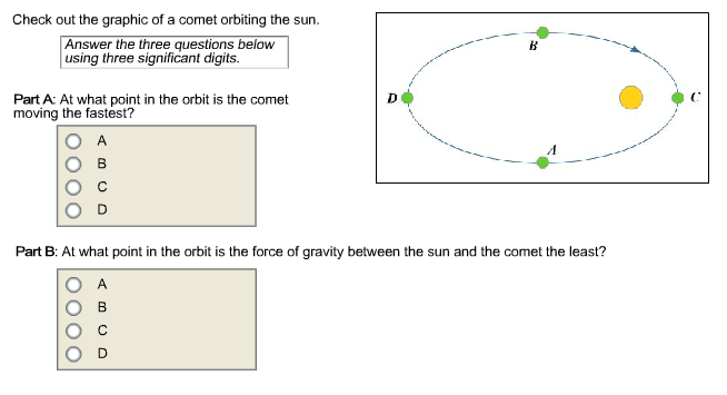 Solved Check Out The Graphic Of A Comet Orbiting The Sun. | Chegg.com