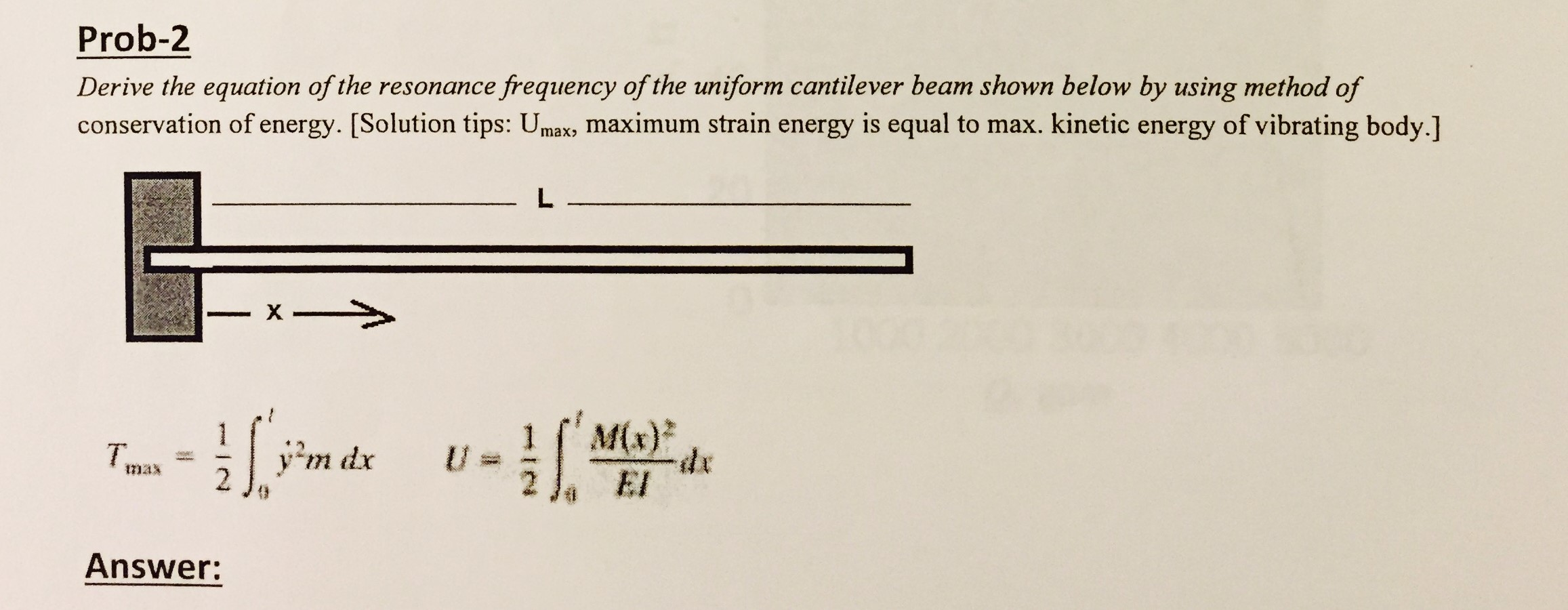 Solved Derive the equation of resonance frequency of the