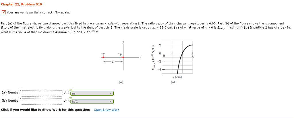 Solved Part (a) of the figure shows two charged particles | Chegg.com
