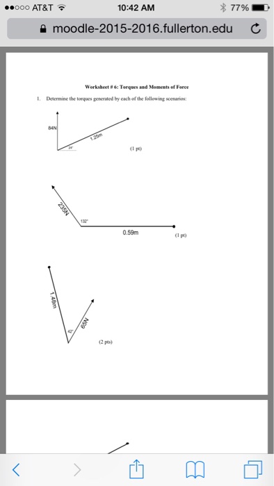 Solved Determine the torque generated by each of the | Chegg.com