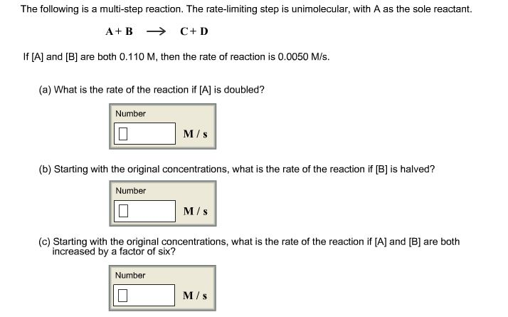 Solved The following is a multi-step reaction. The | Chegg.com
