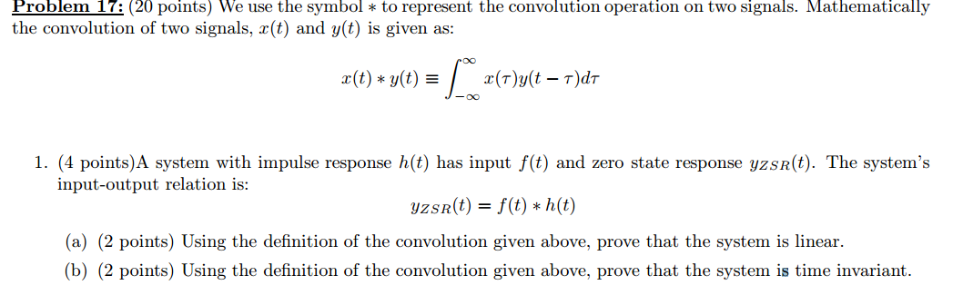 Solved Problem 17: (20 points) We use the symbol * to | Chegg.com