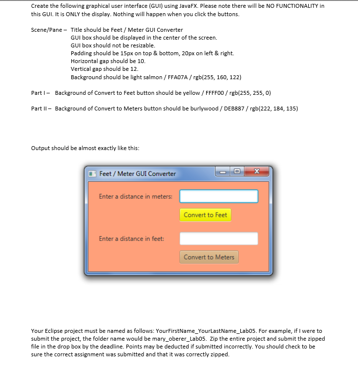 Solved Create the following graphical user interface (GUI) | Chegg.com