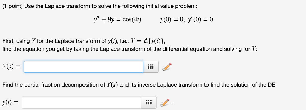 Solved Use the Laplace transform to solve the following | Chegg.com