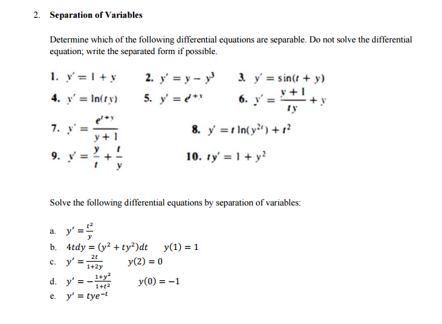 Solved Determine which of the following differential | Chegg.com