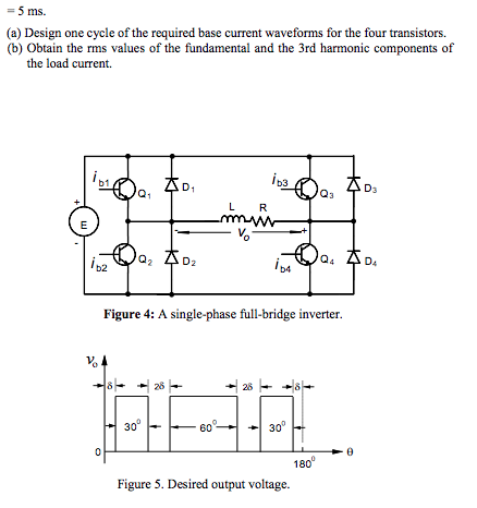 Solved 5. A Single-phase Full-bridge Inverter (Figure 4) Has | Chegg.com