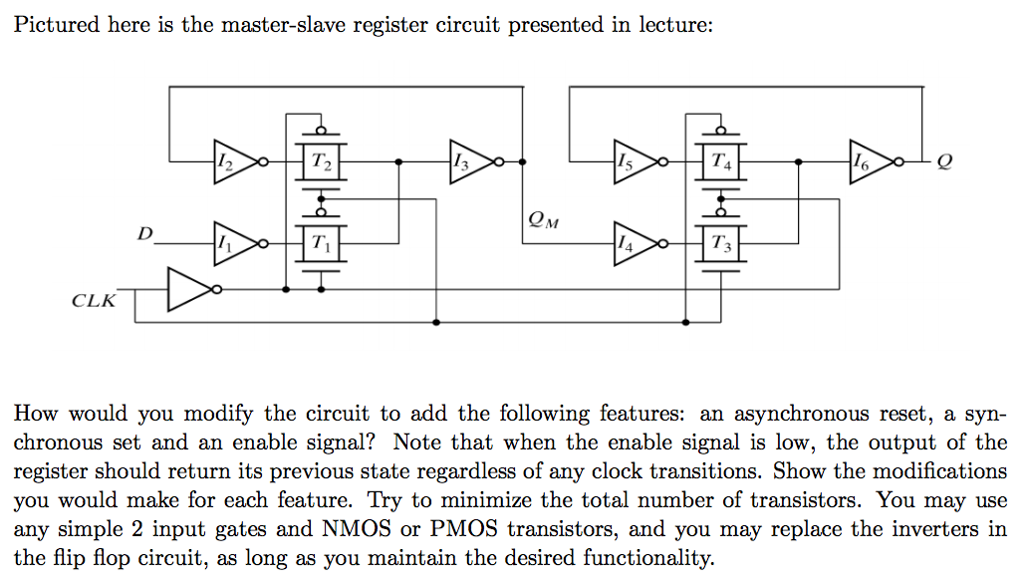 Solved Pictured here is the masterslave register circuit