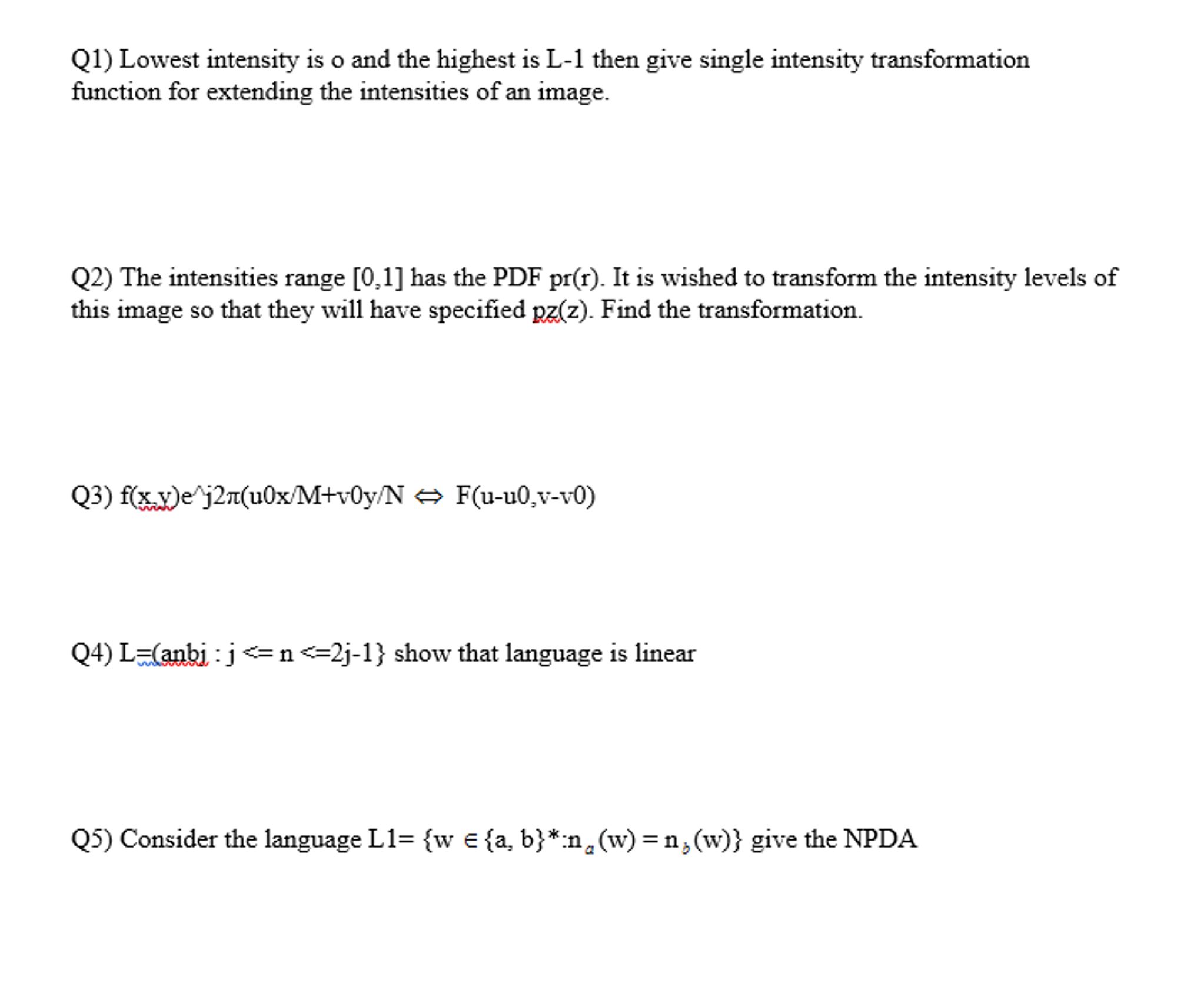 Solved Lowest Intensity Is O And The Highest Is L 1 Then Chegg