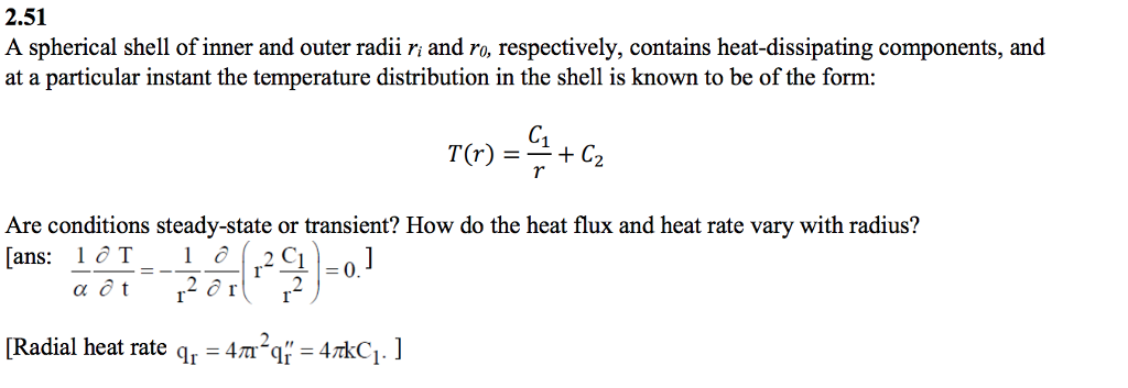 Solved 2.51 A Spherical Shell Of Inner And Outer Radii Ri 