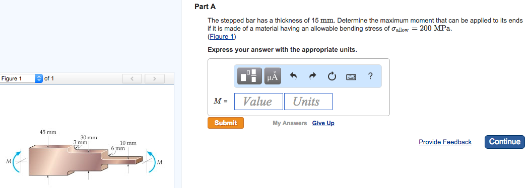 Solved Part A The Stepped Bar Has A Thickness Of 15 Mm. | Chegg.com